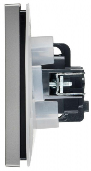 Розетка СП FORTE&PIANO 16А IP44 FP521 с заземл. защ. шторки с крышкой винт. крепл. сталь IEK FP-R16-16-44-K46