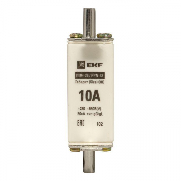 Вставка плавкая ППН-33 100/10А габарит 00C PROxima EKF fus-33/100/10