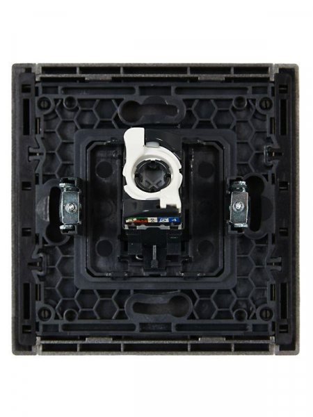 Розетка компьютерная RJ45 кат.5E FORTE&PIANO FP532 сталь IEK FP-K10-1-K46