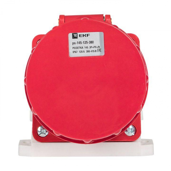 Розетка стационарная наружная 145 3P+PE+N 125А 380В IP67 EKF ps-145-125-380
