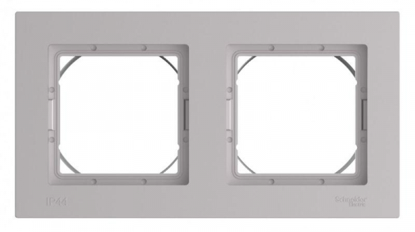 Рамка 2-пост. AtlasDesign Aqua IP44 алюм. SE ATN440302