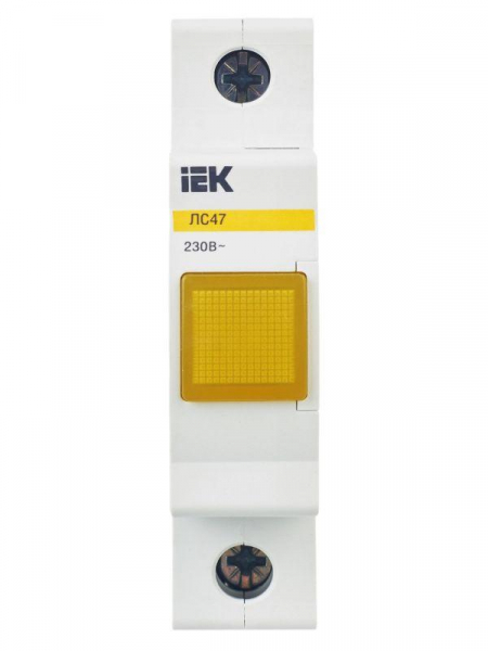 Лампа сигнальная ЛС-47 желт. IEK MLS10-230-K05