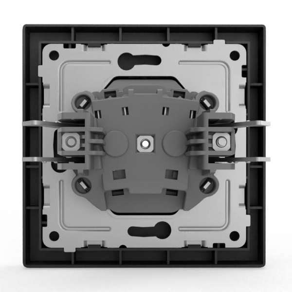 Розетка 1-м СП Pixel 16А IP20 без заземл. в сборе карбон TOKOV ELECTRIC TKE-PX-R1F-C14