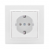 Розетка 1-м СП Минск 16А IP20 с заземл. защ. шторки бел. Basic EKF ERR16-028-100