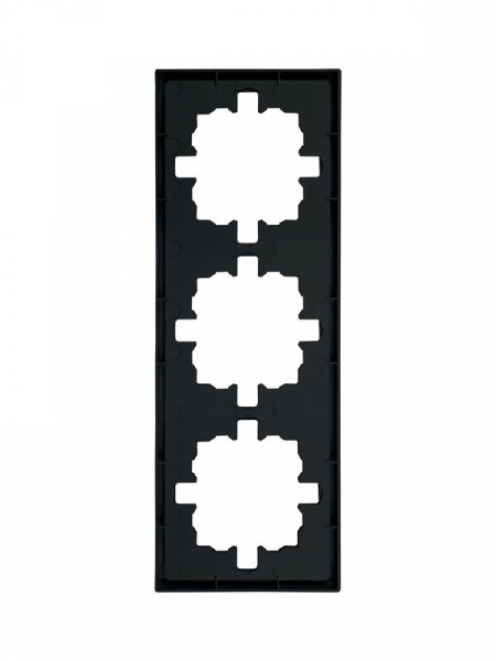 Рамка 3-мест. горизонт. ZIMA черн. бархат LEZARD 704-4200-148