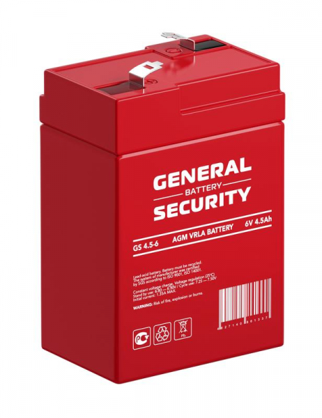 Аккумулятор 6В 4.5А.ч General Security GS4.5-6