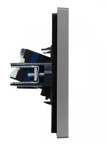 Розетка компьютерная RJ45 кат.6 FORTE&PIANO FP531 сталь IEK FP-K10-2-K46