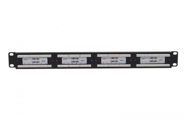 Патч-панель 19 1U кат.6 неэкранир. 24 порта RJ45 Dual IDC TOKOV ELECTRIC TKE-PP-6-1U-24P-UTP