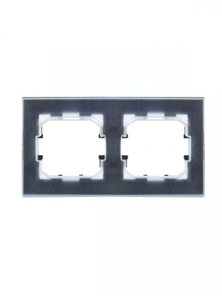 Рамка 2-м IP44 BRITE РУ-2-БрС-44 сталь IEK BR-M22-44-K46