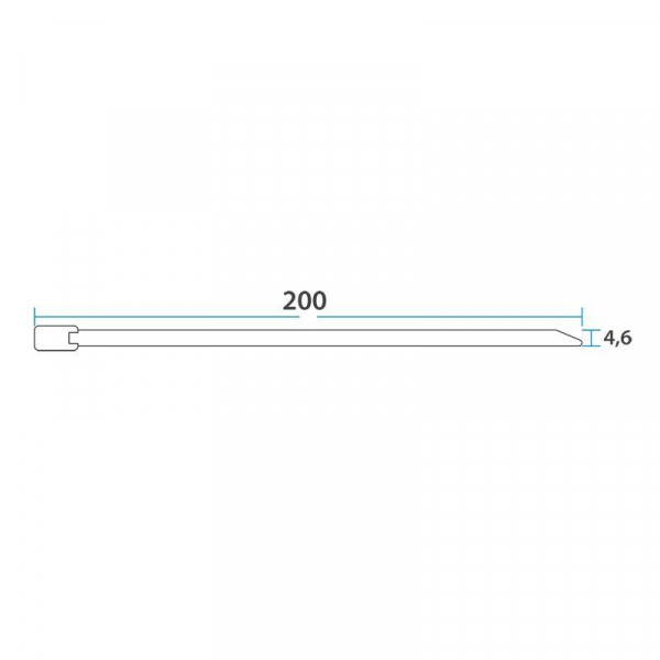 Хомут-стяжка стальной 4.6х200 (уп.100шт) Rexant 07-0208-100