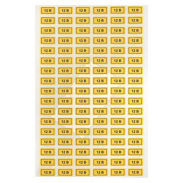 Наклейка "12В" 10х15мм EKF an-2-01