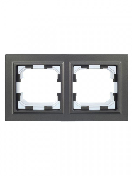 Рамка 2-м IP44 BRITE РУ-2-БрС-44 сталь IEK BR-M22-44-K46