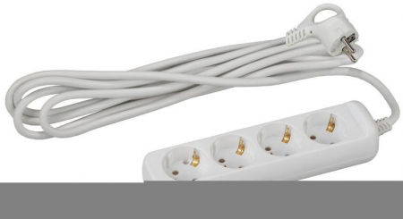 Удлинитель 4х3м с заземл. 10А IP20 UX-4e-3m ПВС 3х0.75 Эра Б0038579