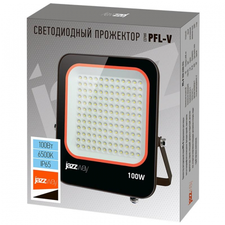 Прожектор светодиодный PFL-V 100Вт 6500К IP65 ДО JazzWay 5039759
